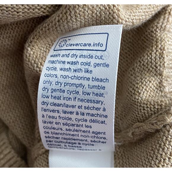 Tommy Hilfiger Men's XS Signature Crew Neck Sweater Embroidered Logo Beige NEW - Picture 12 of 12